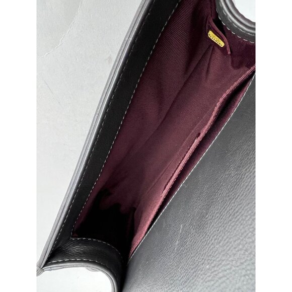 Chanel Small Boy Flap Quilted Goat Hair Gray Leather Shoulder Bag RARE - Picture 8 of 16